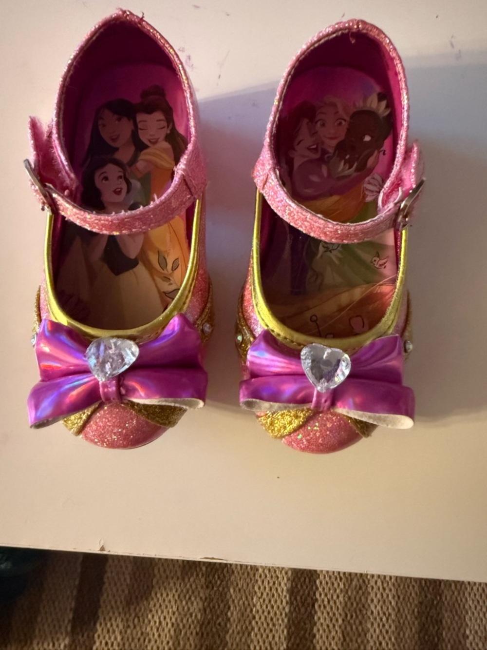 Pink Glitter Disney Princess Heels